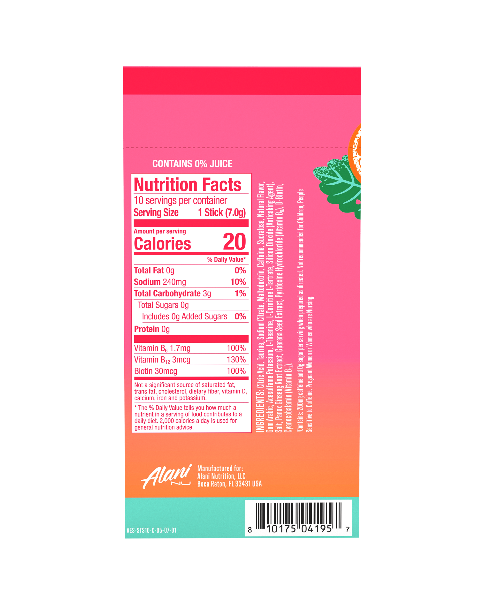 Energy Sticks - Strawberry Sunrise (PT0V)
