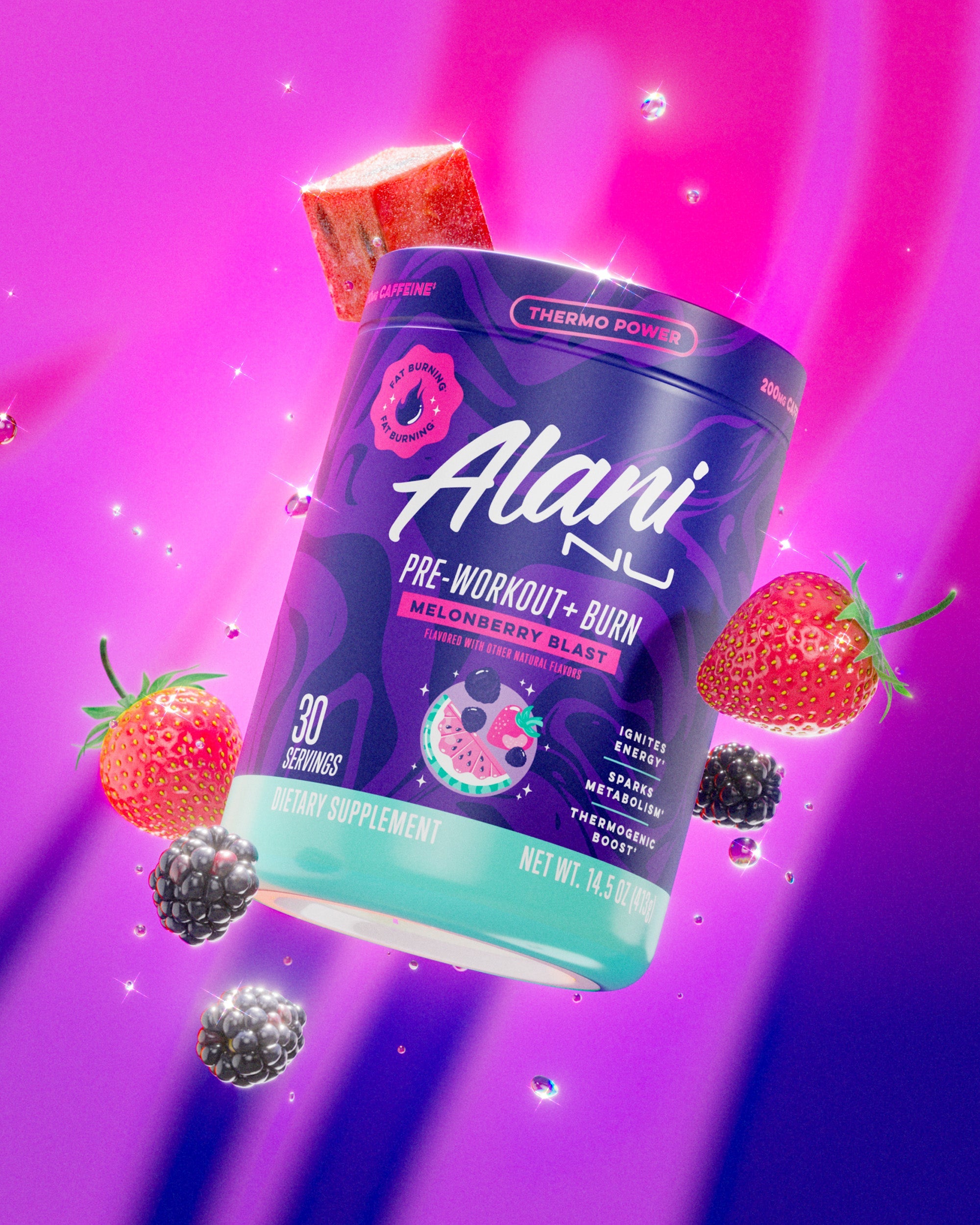 Pre-Workout+ Burn - Melonberry Blast (QAFF)