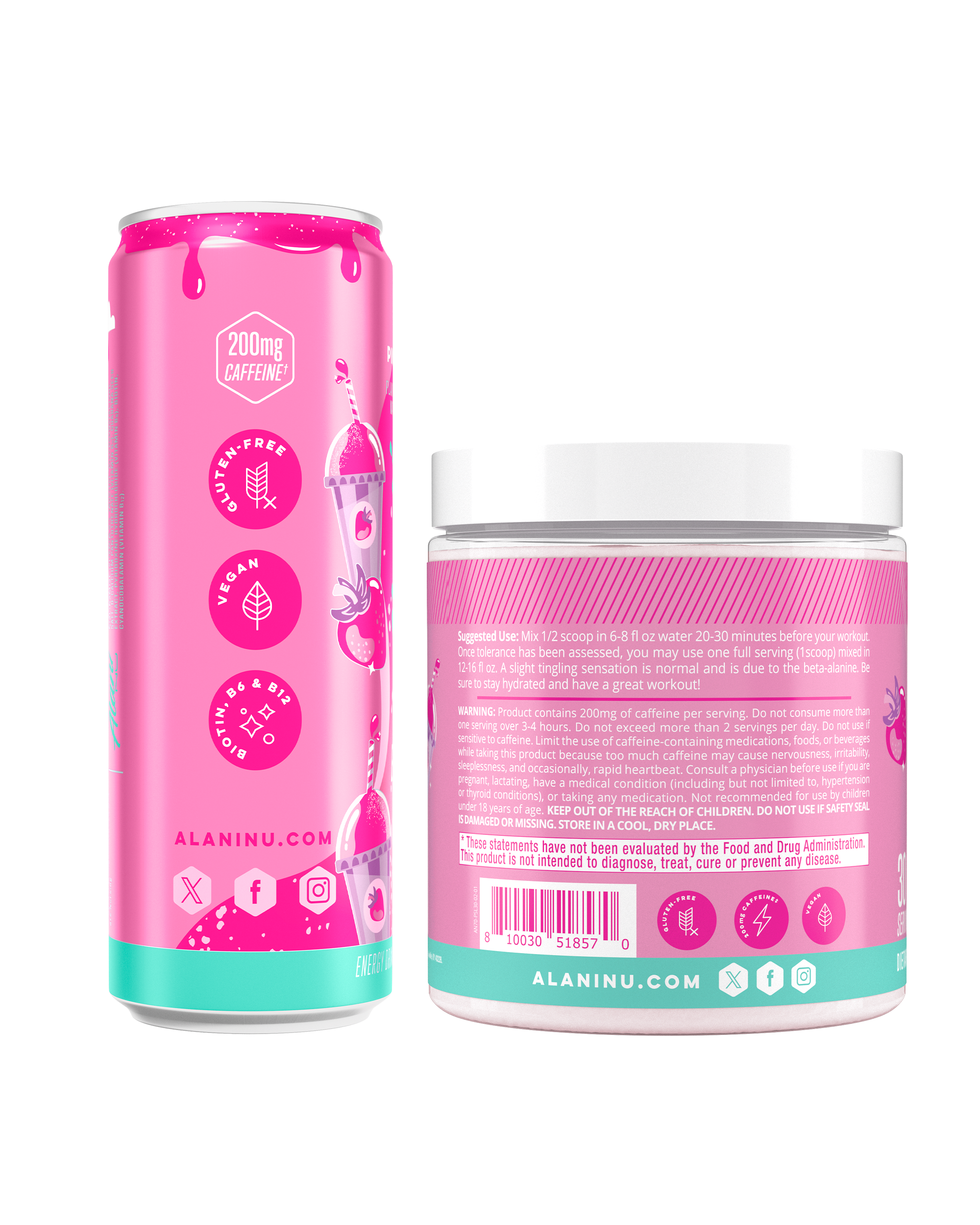 Energy Drink & Pre-Workout - Pink Slush (QWQO)