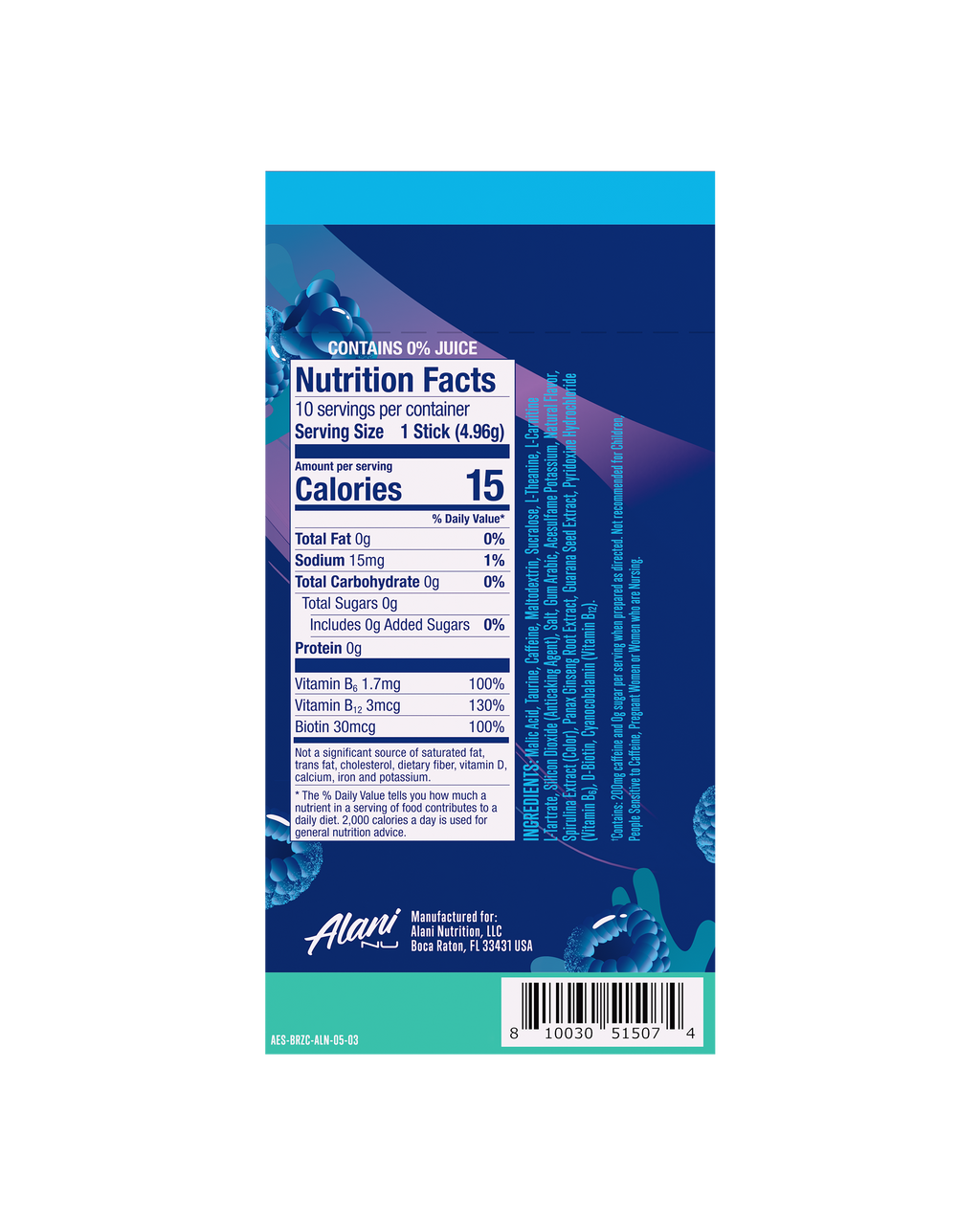 Energy Sticks - Breezeberry (8UKM)