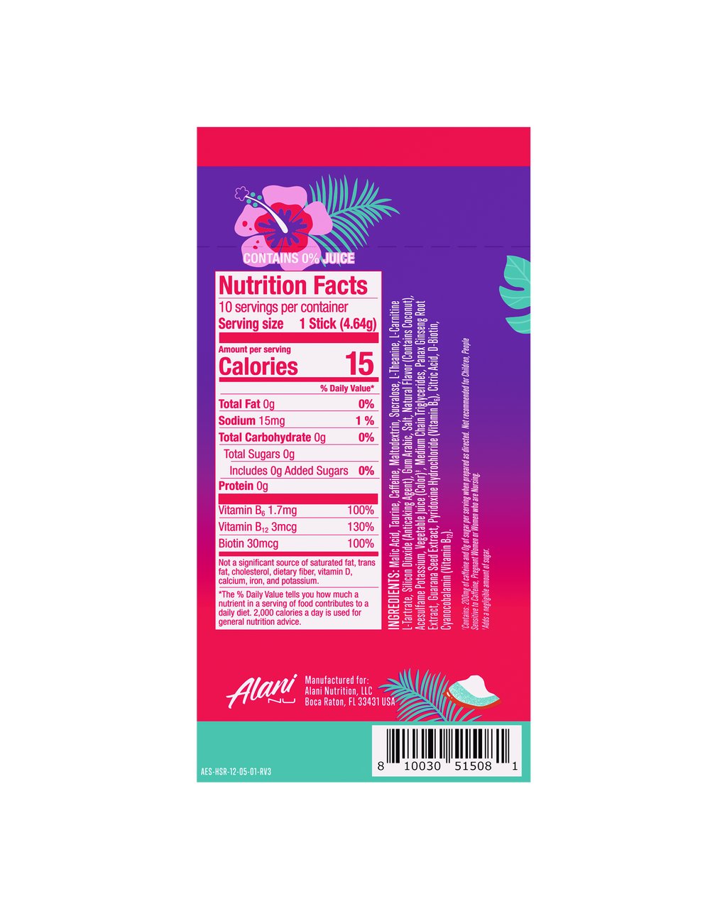 Energy Sticks - Hawaiian Shaved Ice (Q8Z6)