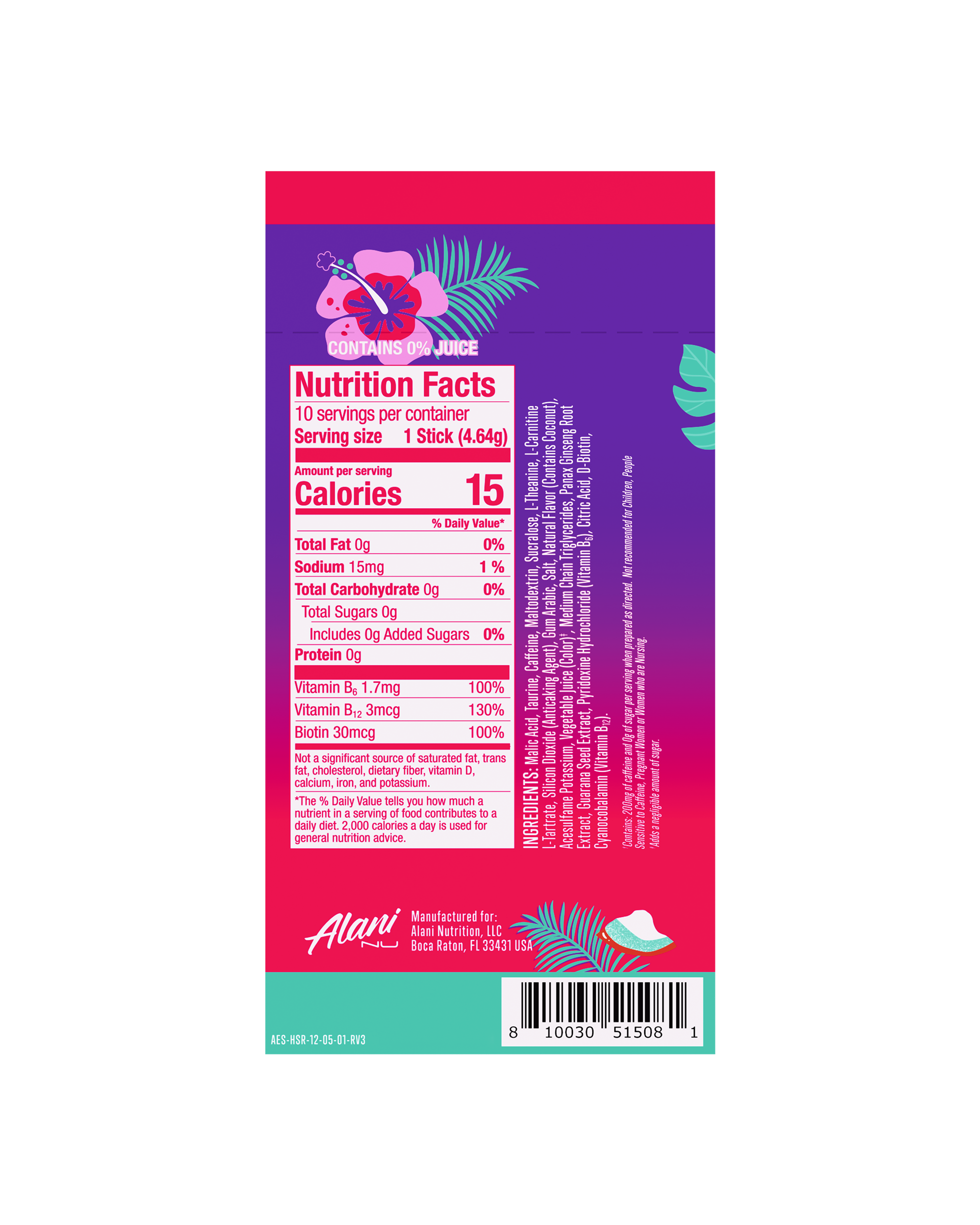 Energy Sticks - Hawaiian Shaved Ice (Q8Z6)