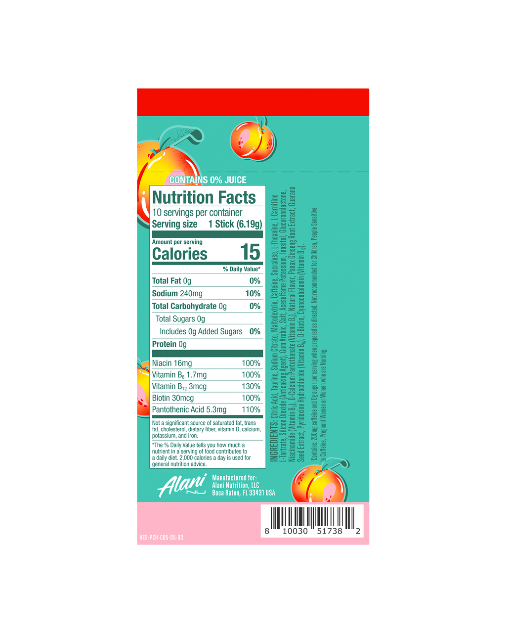 Energy Sticks - Juicy Peach (E9C8)