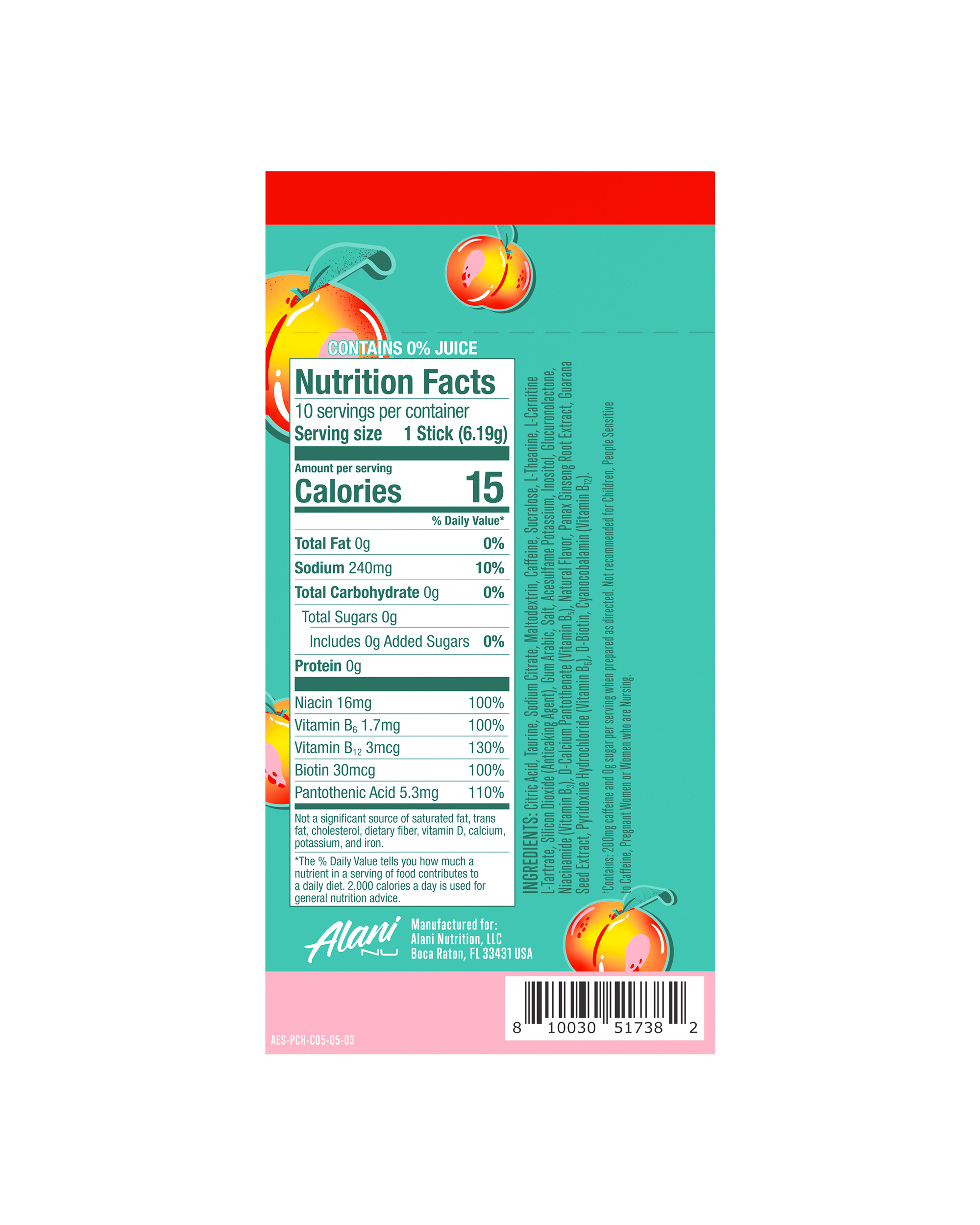 Energy Sticks - Juicy Peach (E9C8)