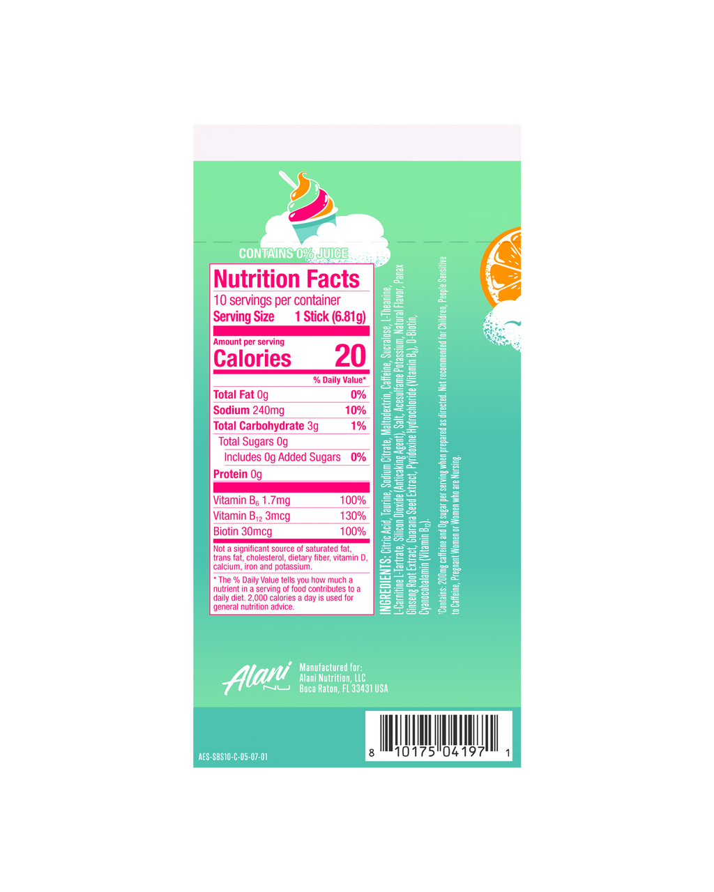 Energy Sticks - Sherbet Swirl (H2WP)
