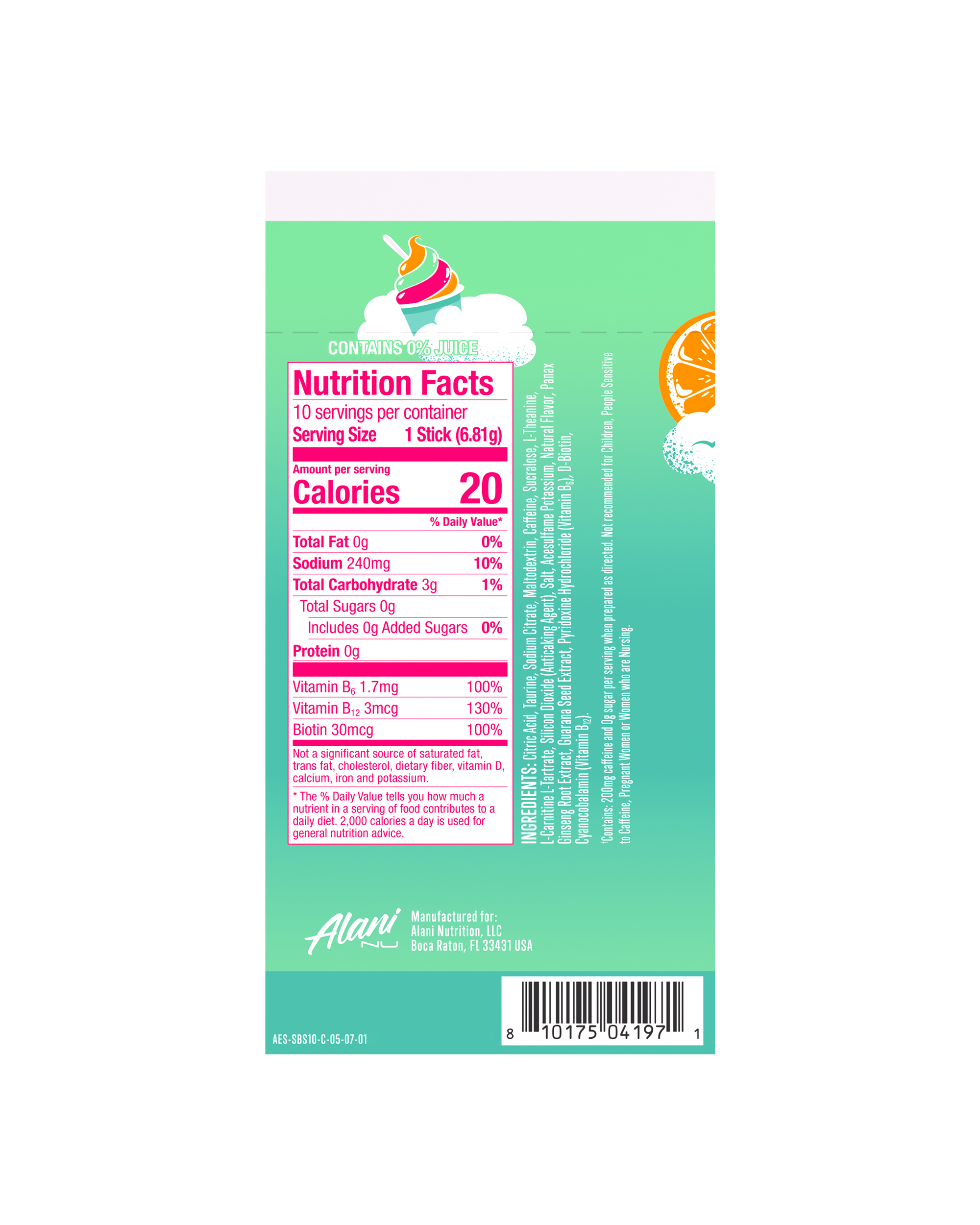 Energy Sticks - Sherbet Swirl (H2WP)